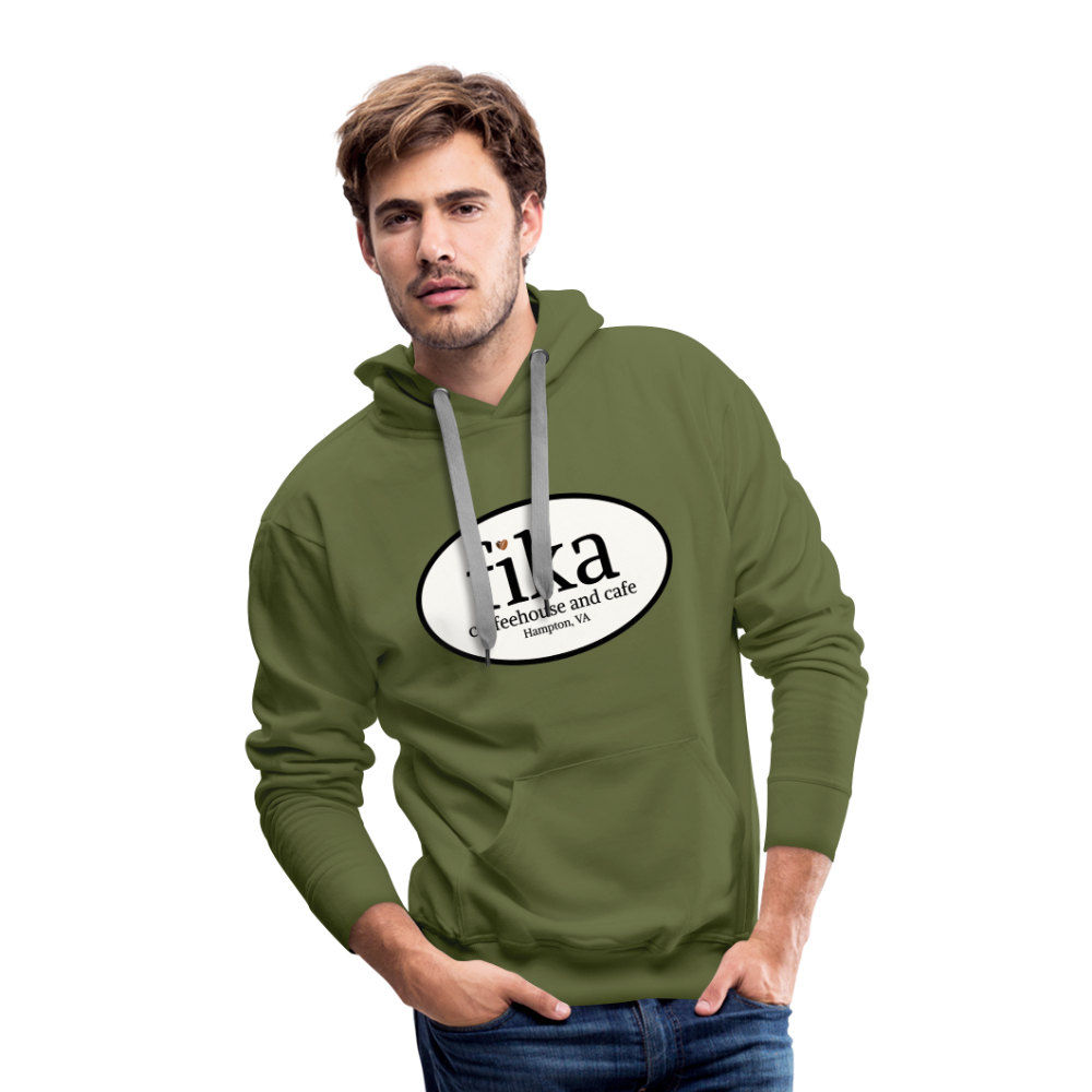 Fika Coffeehouse Premium Hoodie - olive green