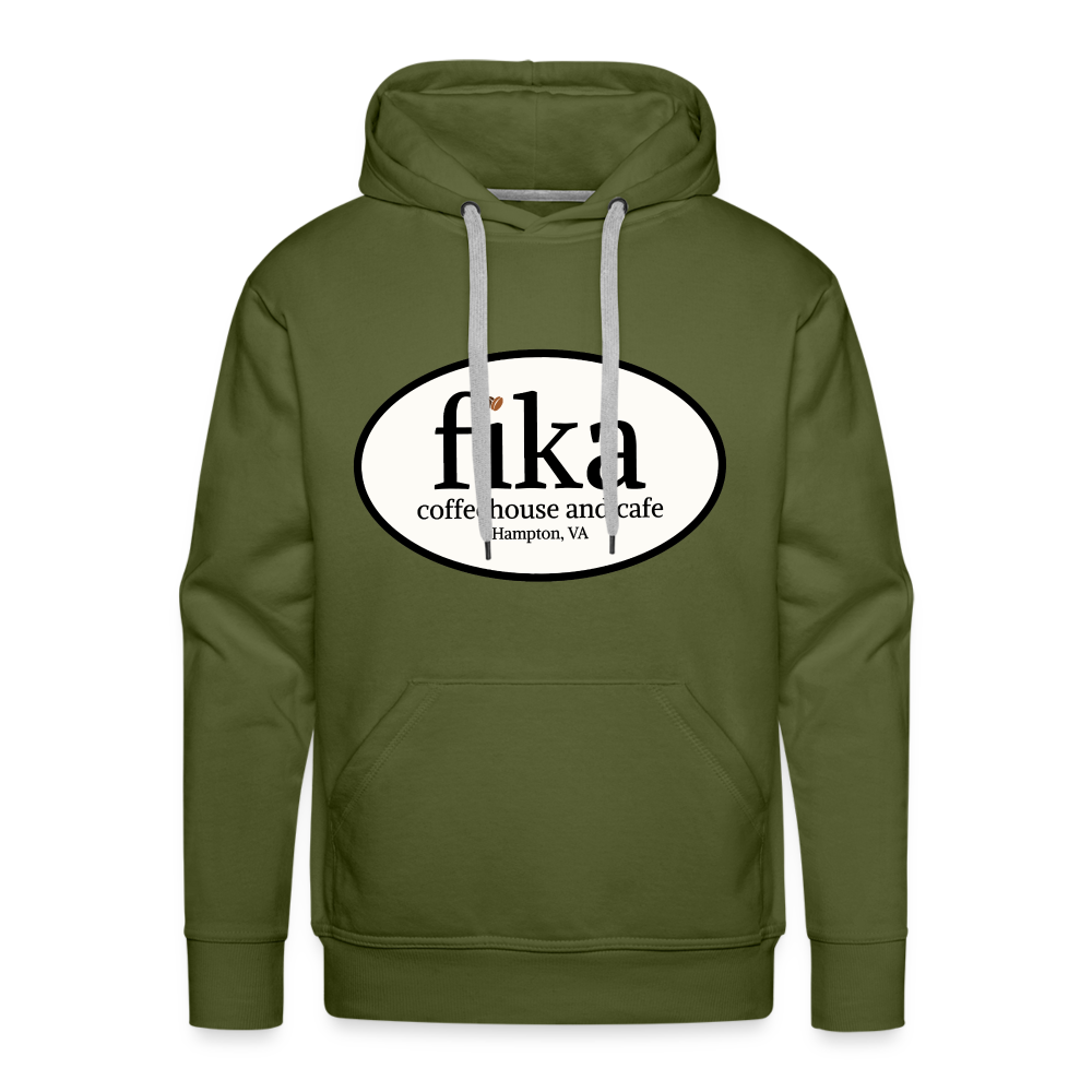 Fika Coffeehouse Premium Hoodie - olive green
