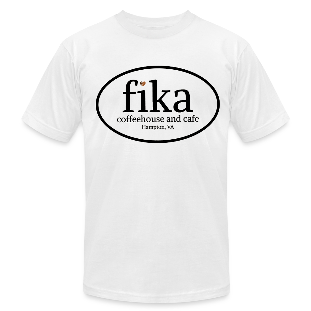 fika coffeehouse Unisex Jersey T-Shirt by Bella + Canvas - white