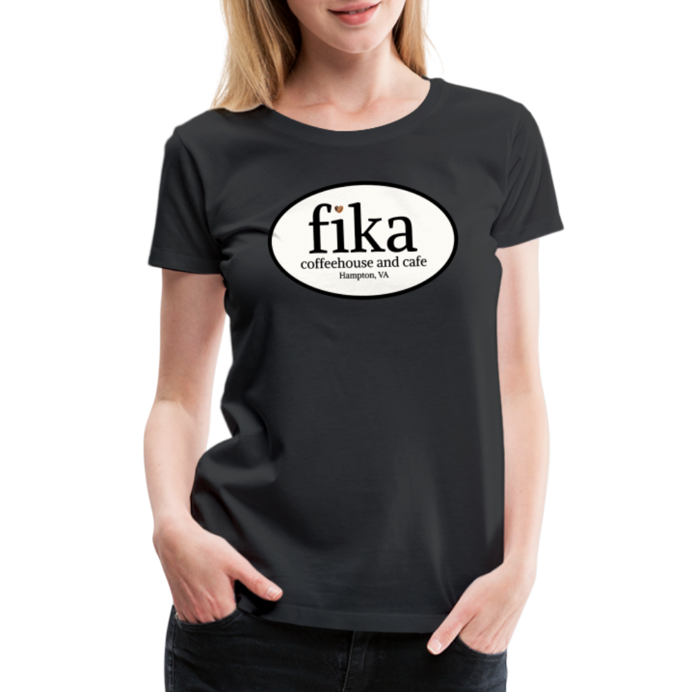 fika coffeehouse Women’s Premium T-Shirt - black
