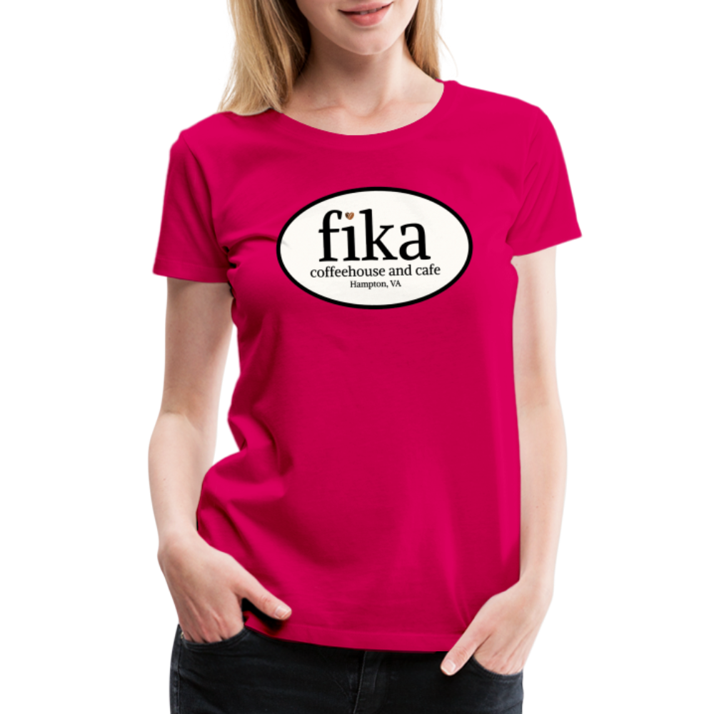 fika coffeehouse Women’s Premium T-Shirt - dark pink