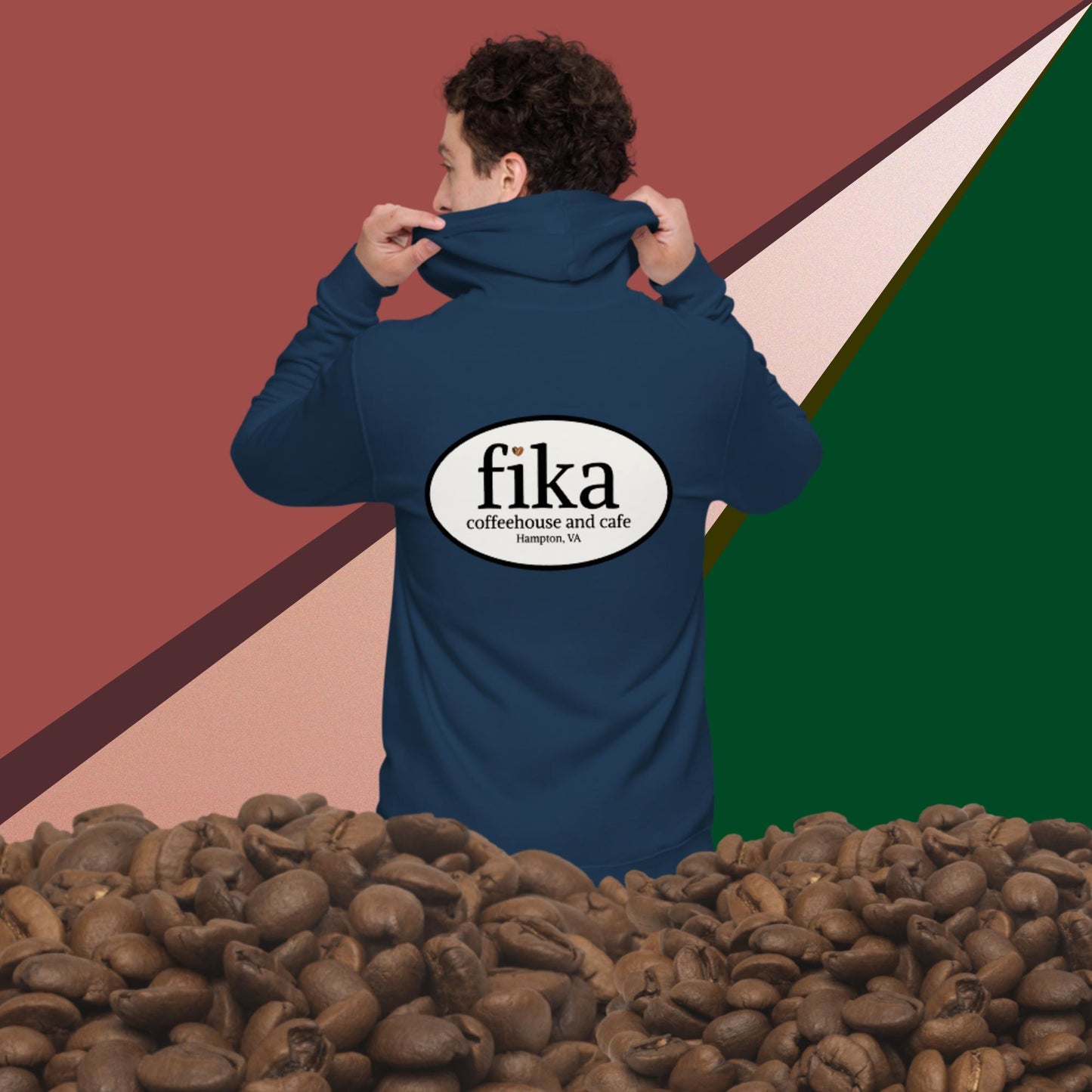 fika coffeehouse hoodie zip up