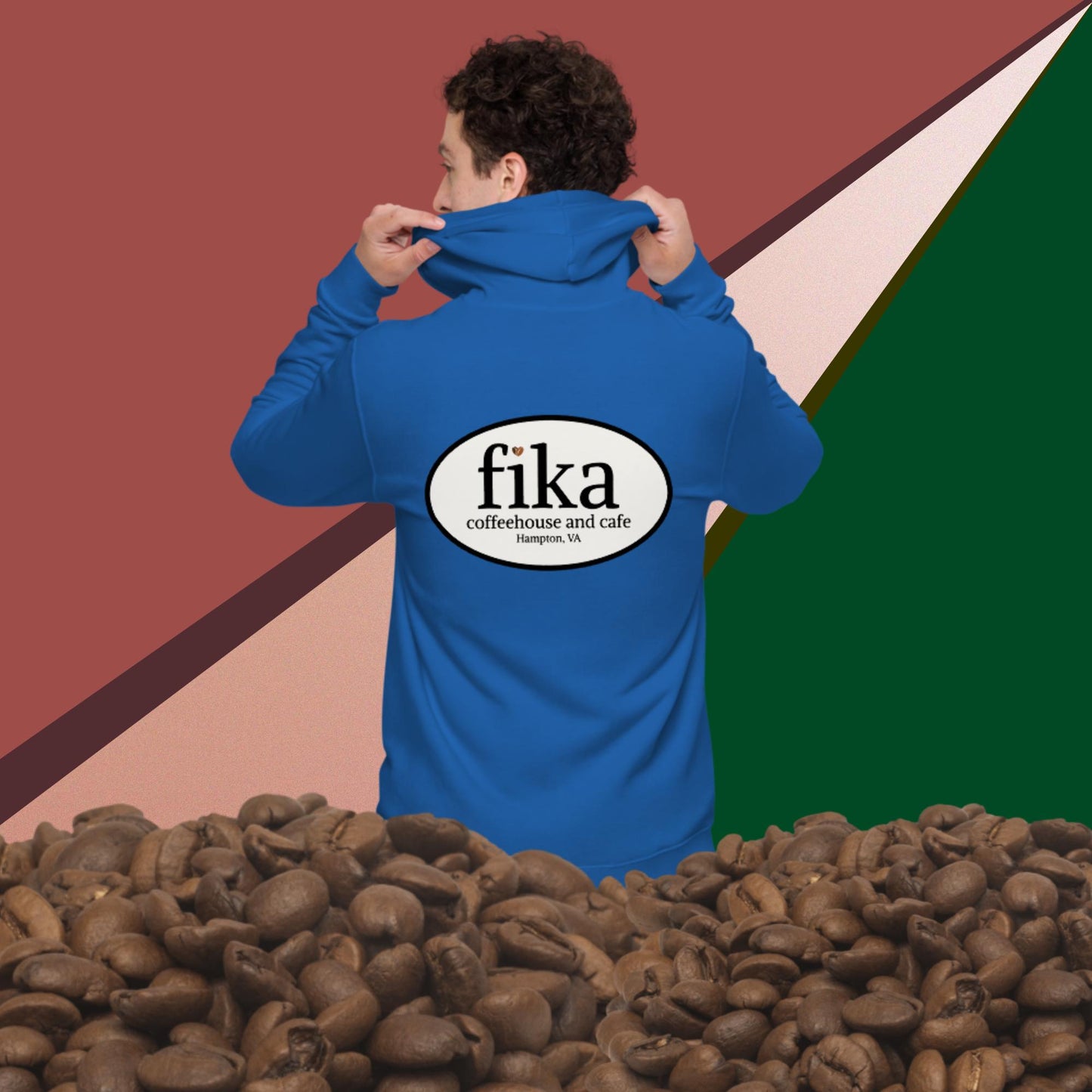 fika coffeehouse hoodie zip up