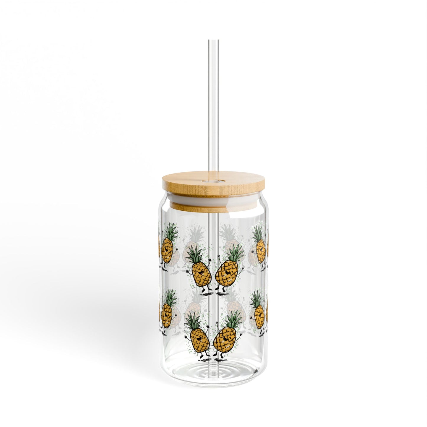 Dancing Pineapples - Sipper Glass, 16oz