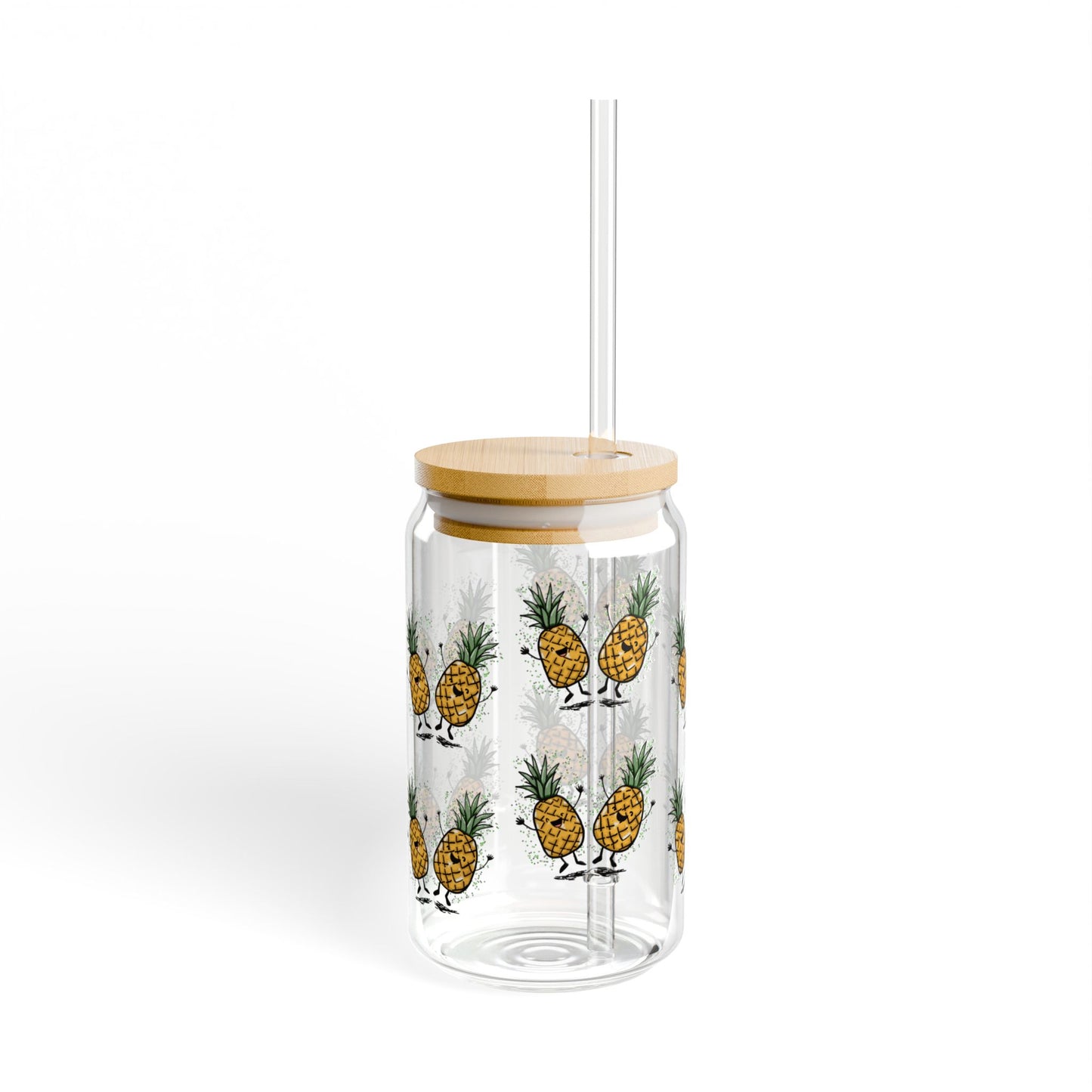 Dancing Pineapples - Sipper Glass, 16oz