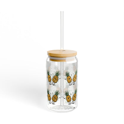 Dancing Pineapples - Sipper Glass, 16oz