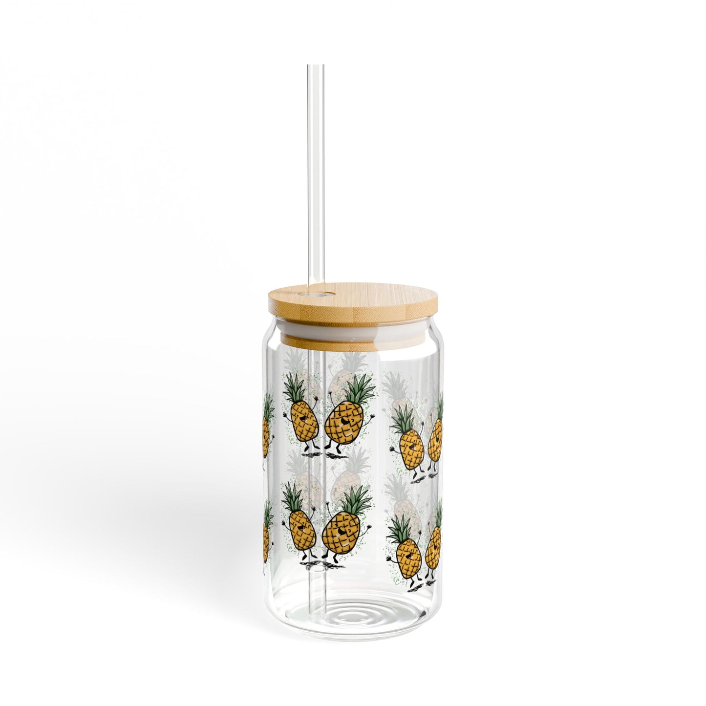 Dancing Pineapples - Sipper Glass, 16oz