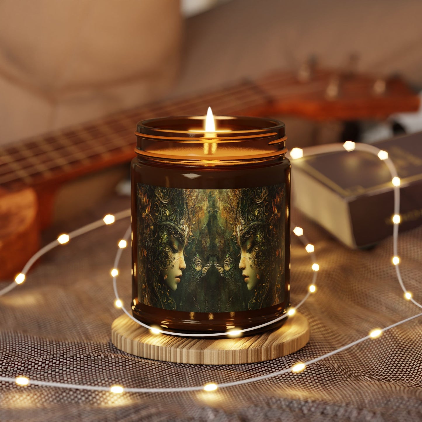 Scented Soy Candle (Multi-Size, Amber Jar)