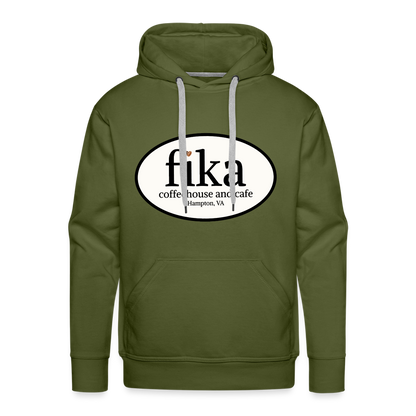 Fika Coffeehouse Premium Hoodie - olive green
