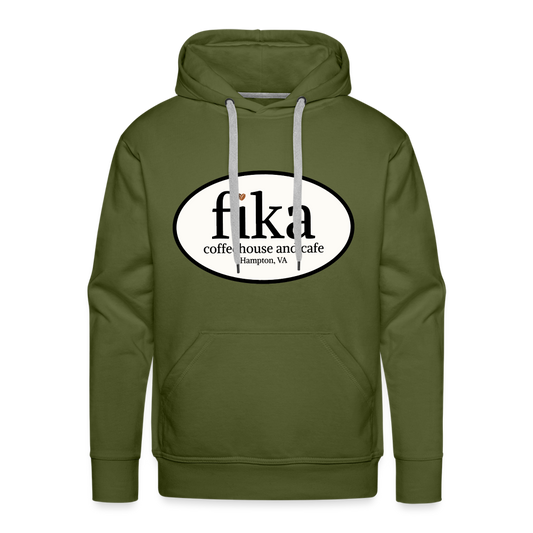 Fika Coffeehouse Premium Hoodie - olive green