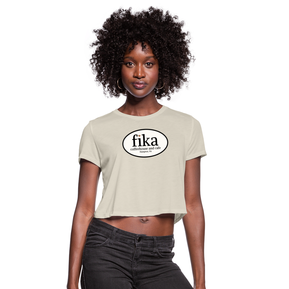 fika coffeehouse Women's Cropped T-Shirt - dust