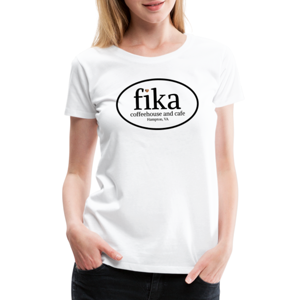 fika coffeehouse Women’s Premium T-Shirt - white