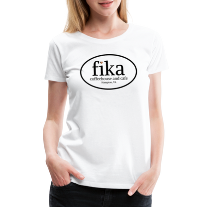 fika coffeehouse Women’s Premium T-Shirt - white