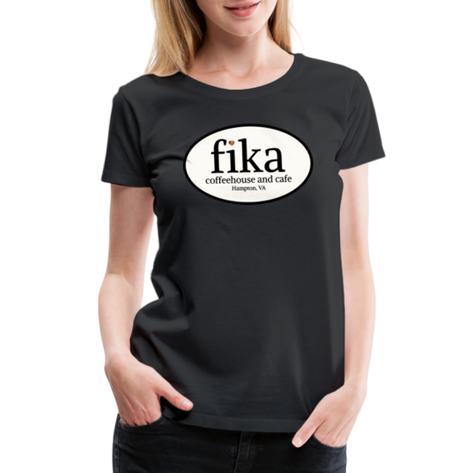 fika coffeehouse Women’s Premium T-Shirt - black