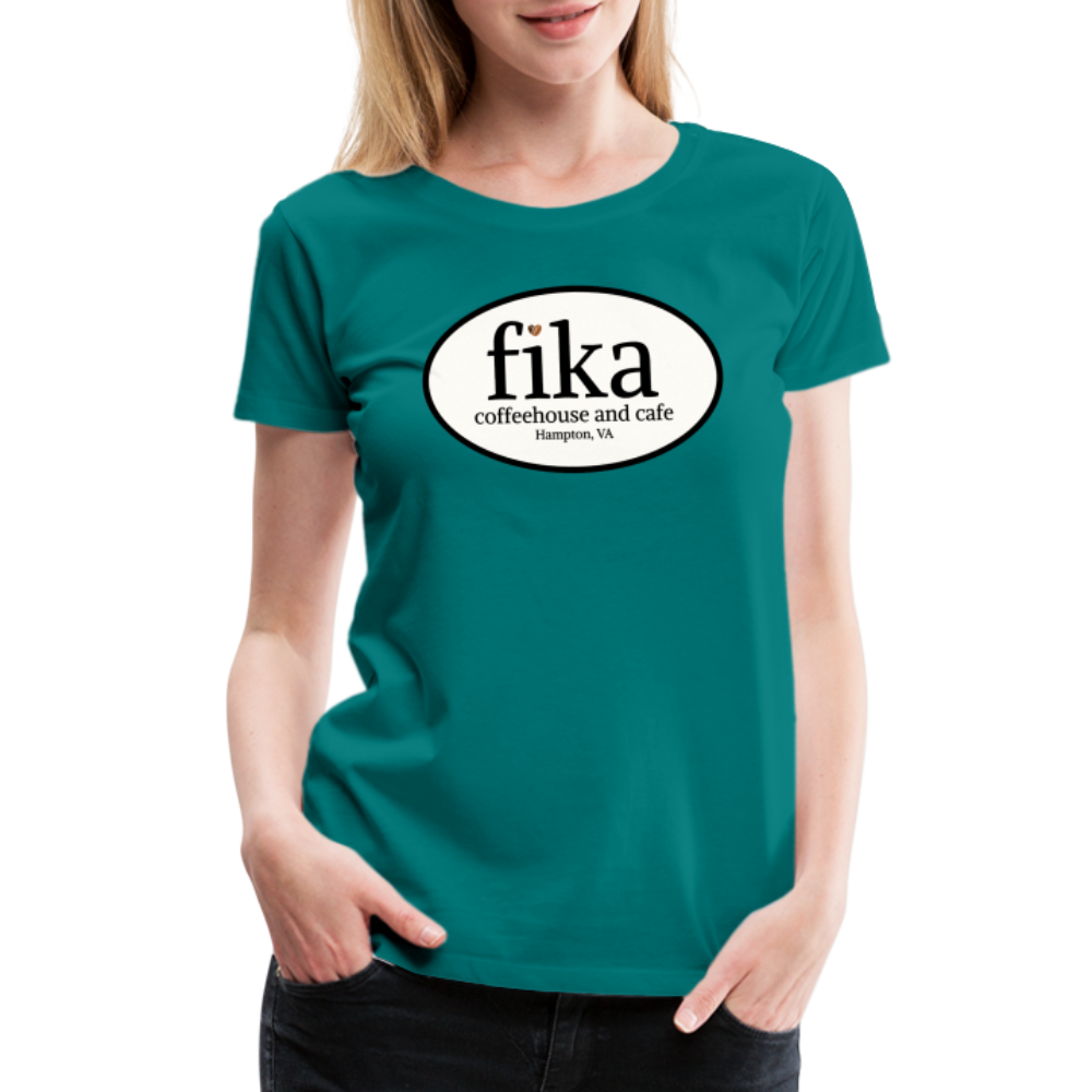 fika coffeehouse Women’s Premium T-Shirt - teal