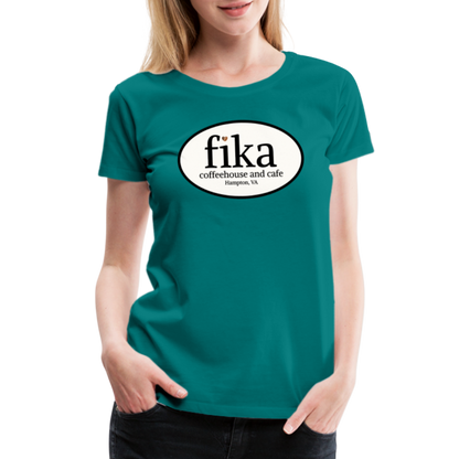 fika coffeehouse Women’s Premium T-Shirt - teal