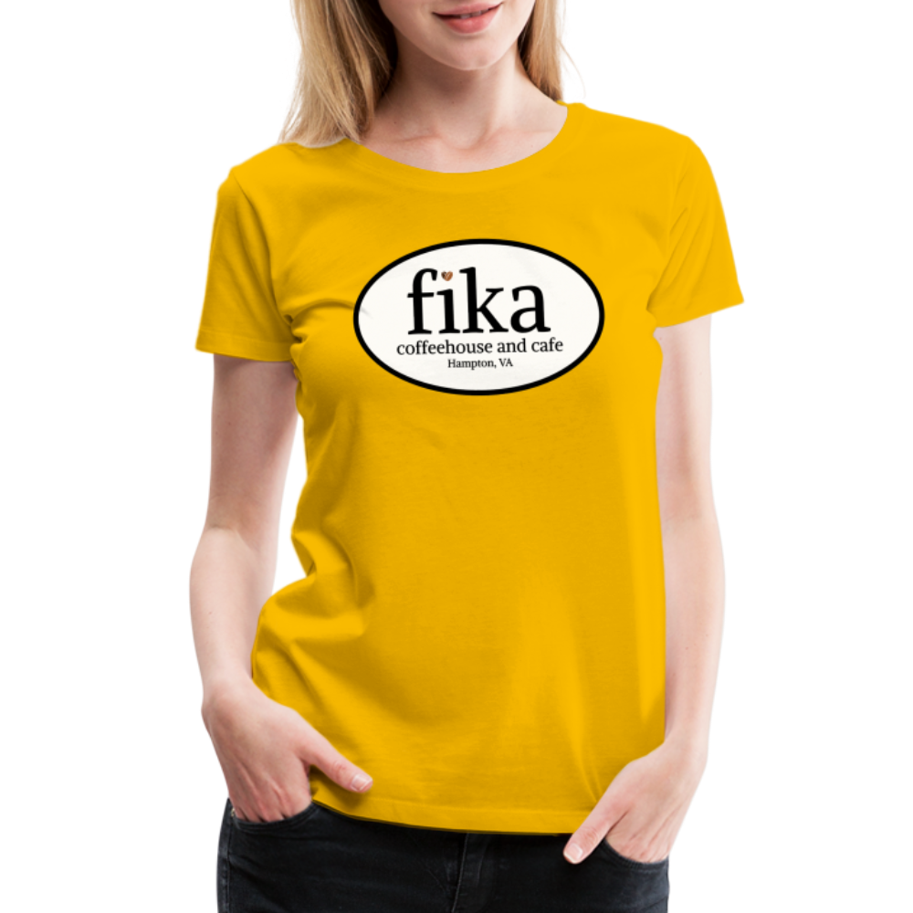 fika coffeehouse Women’s Premium T-Shirt - sun yellow