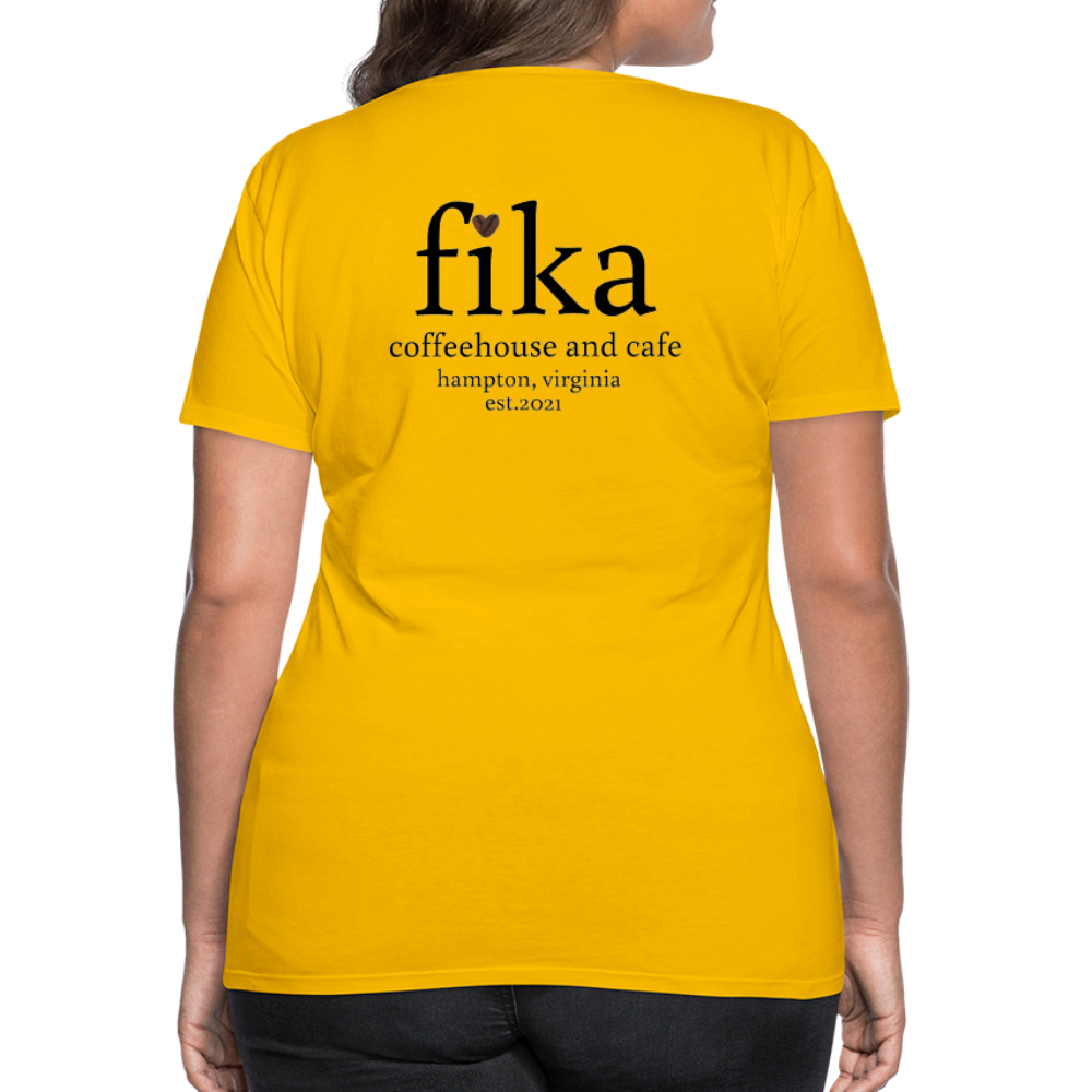 fika coffeehouse Women’s Premium T-Shirt - sun yellow