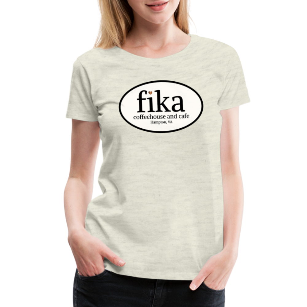 fika coffeehouse Women’s Premium T-Shirt - heather oatmeal
