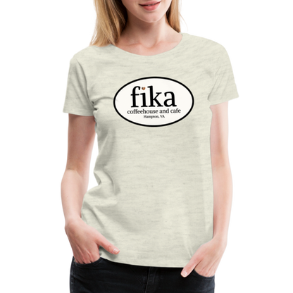 fika coffeehouse Women’s Premium T-Shirt - heather oatmeal