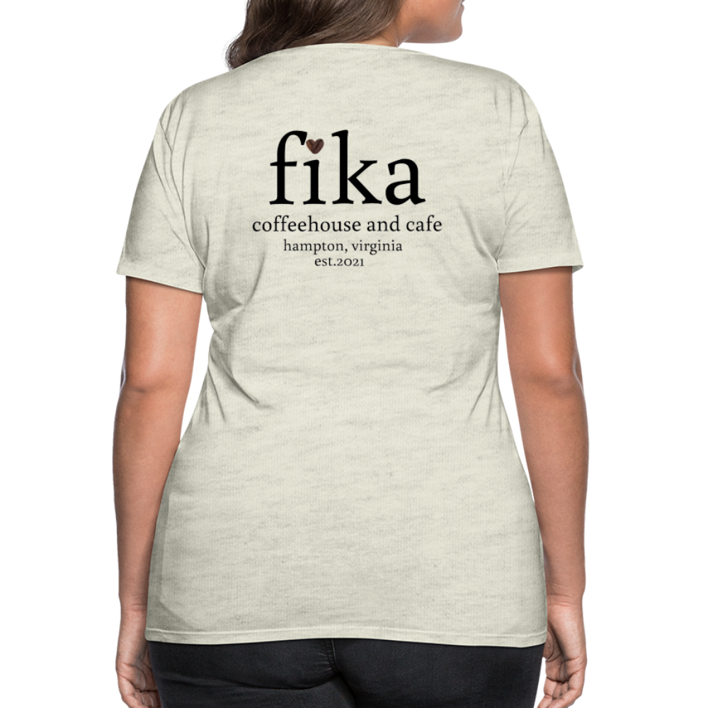 fika coffeehouse Women’s Premium T-Shirt - heather oatmeal