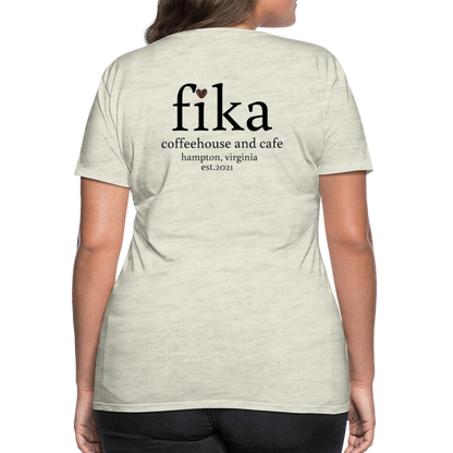 fika coffeehouse Women’s Premium T-Shirt - heather oatmeal
