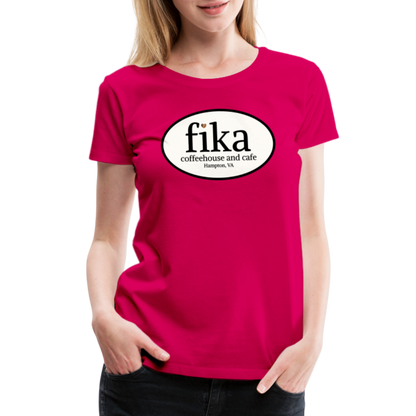 fika coffeehouse Women’s Premium T-Shirt - dark pink