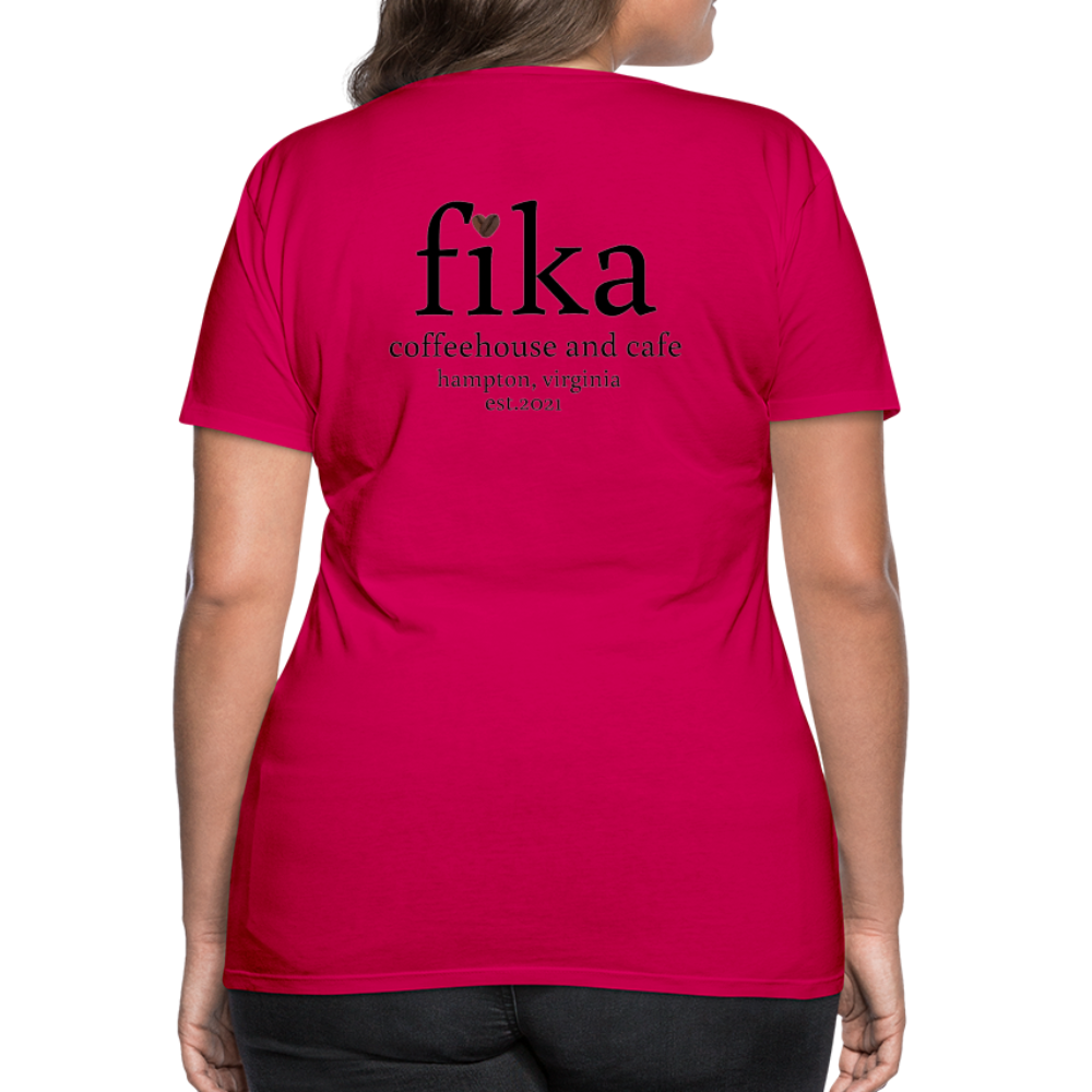 fika coffeehouse Women’s Premium T-Shirt - dark pink