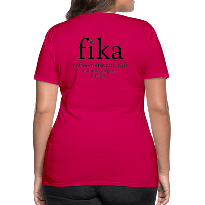 fika coffeehouse Women’s Premium T-Shirt - dark pink