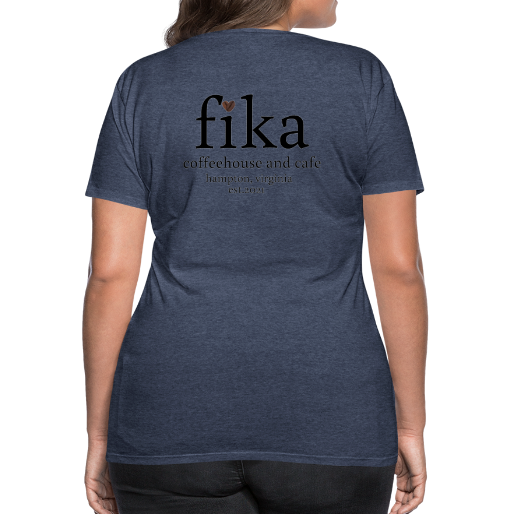 fika coffeehouse Women’s Premium T-Shirt - heather blue