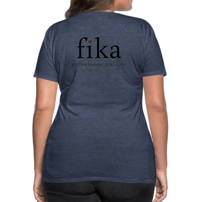 fika coffeehouse Women’s Premium T-Shirt - heather blue