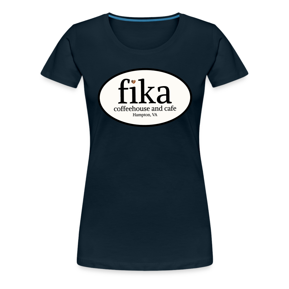 fika coffeehouse Women’s Premium T-Shirt - deep navy