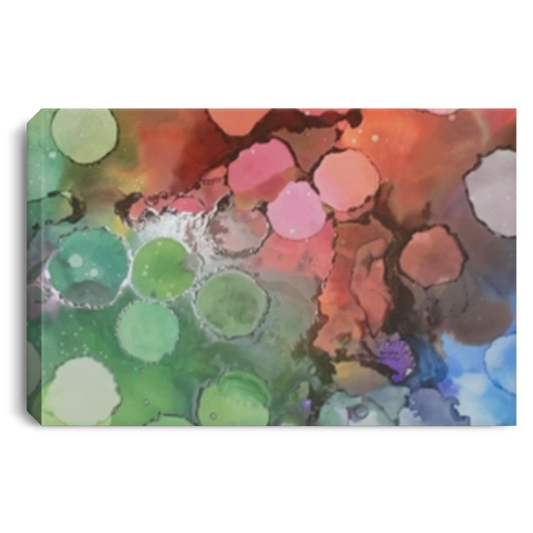 Rainbow Bubbles Landscape Canvas .75in Frame