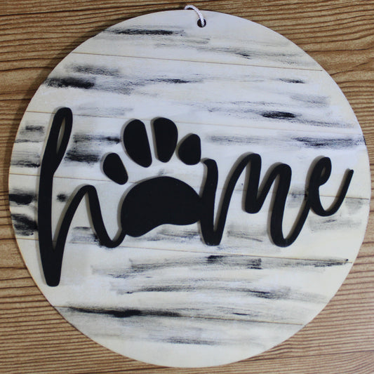 Home with paw print