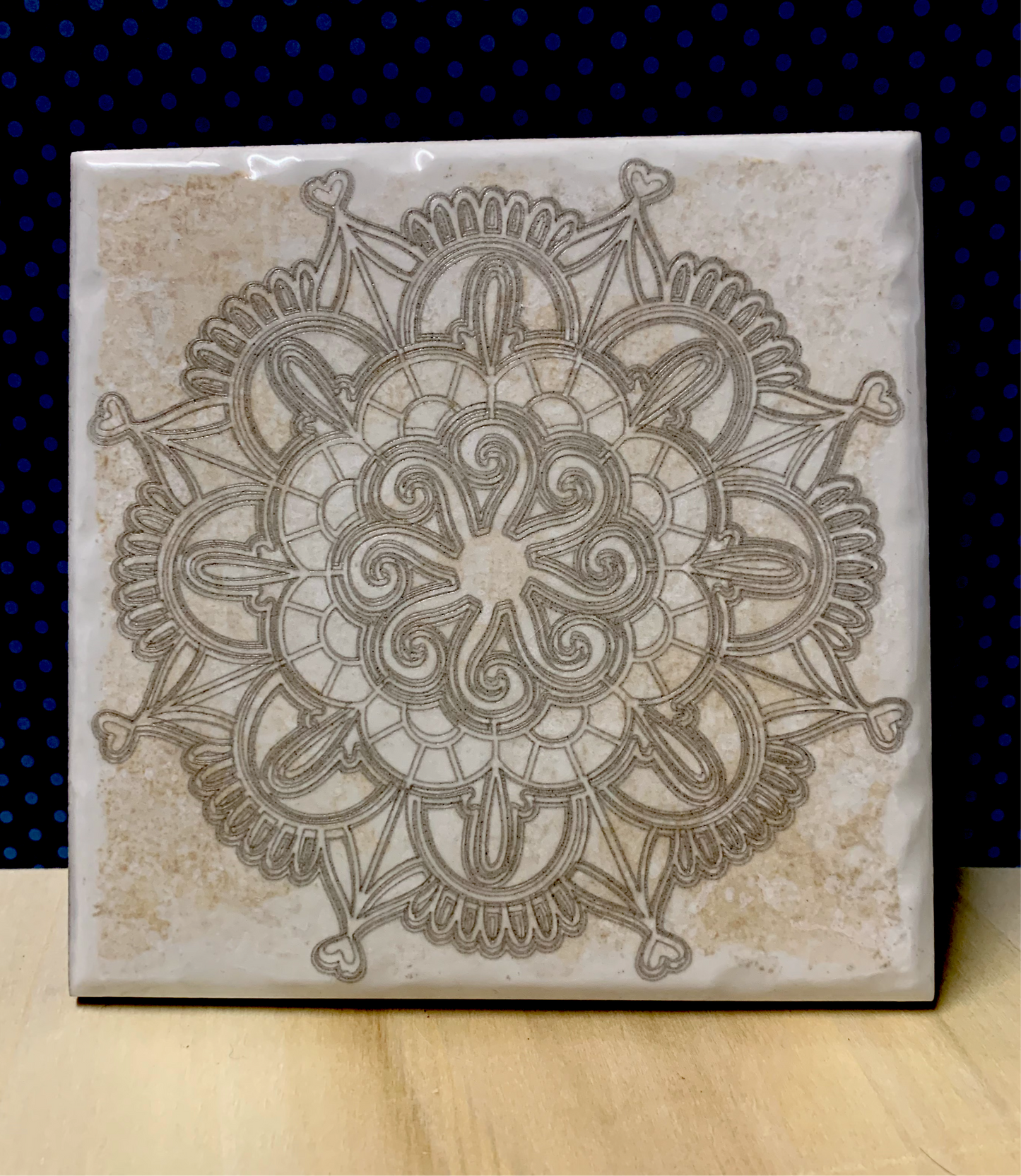 Custom engraved 6” by 6” terracotta tiles