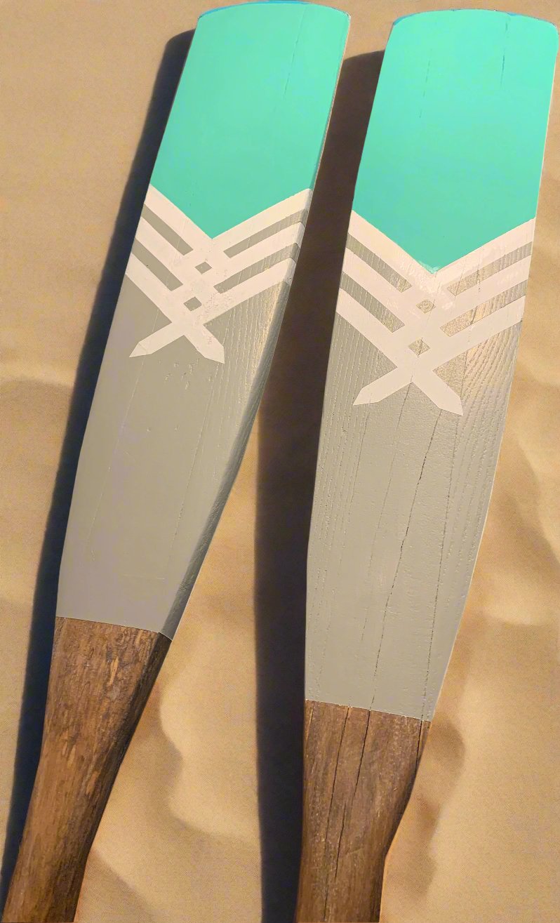 Custom Painted Rowing Oars Set
