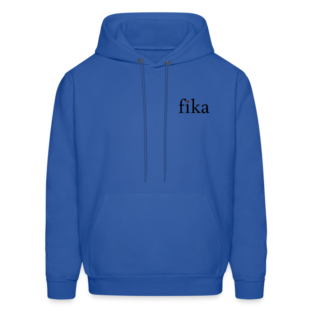 fika coffehouse & cafe pullover sweatshirt - royal blue