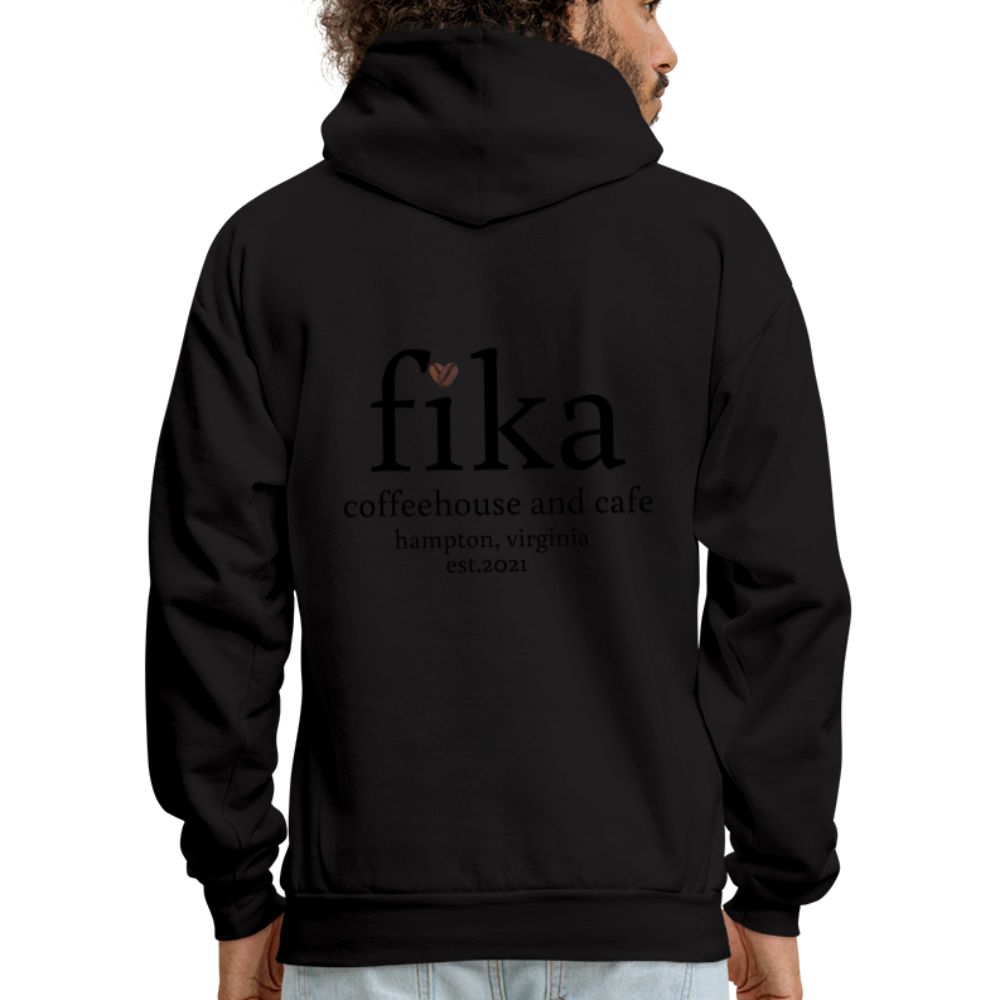 fika coffehouse & cafe pullover sweatshirt - black