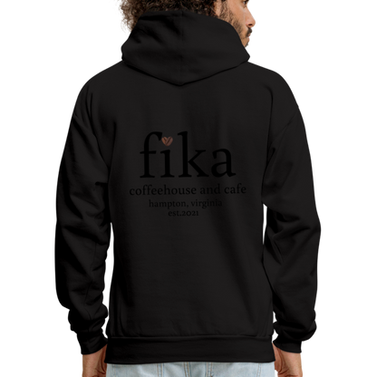fika coffehouse & cafe pullover sweatshirt - black
