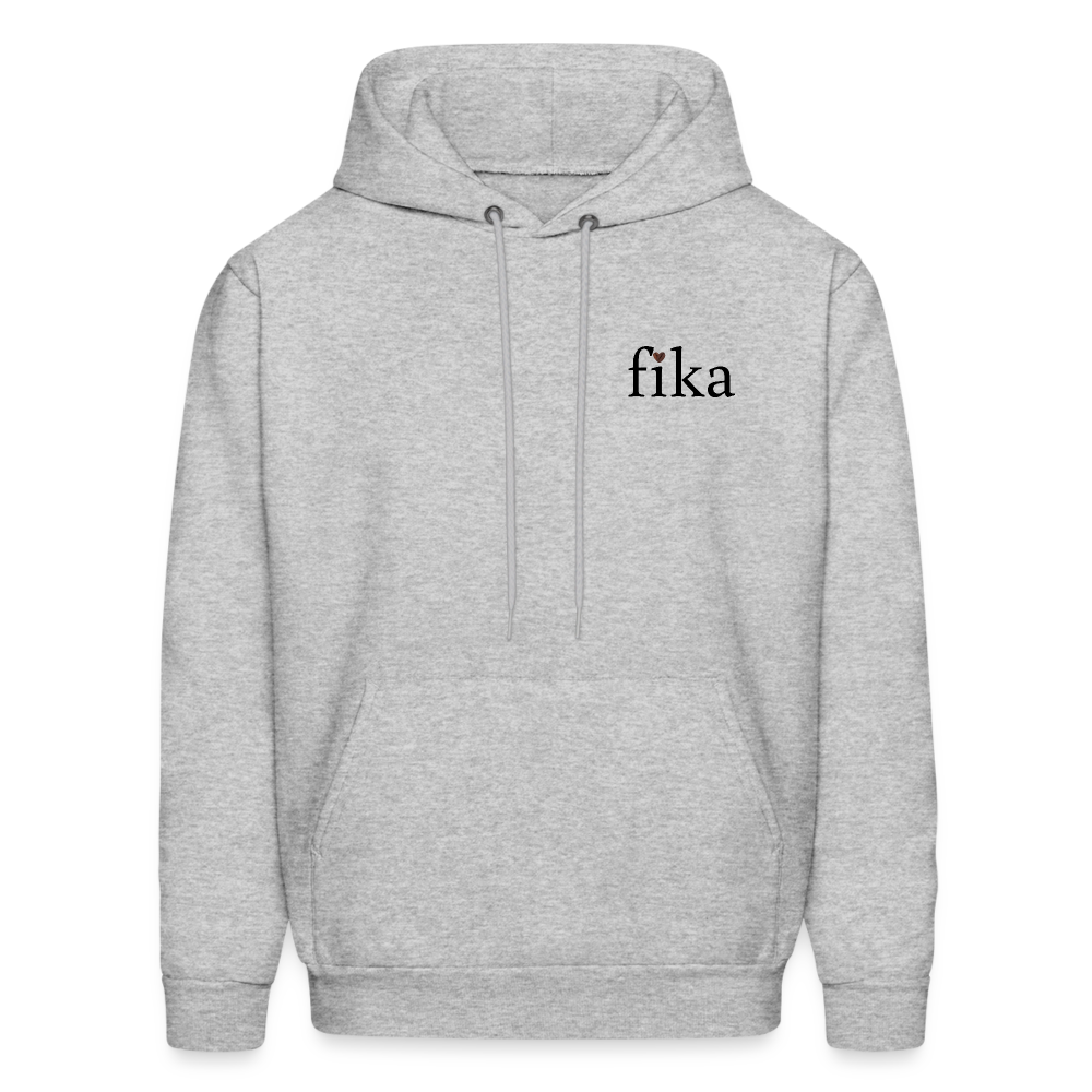fika coffehouse & cafe pullover sweatshirt - heather gray