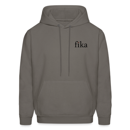 fika coffehouse & cafe pullover sweatshirt - asphalt gray