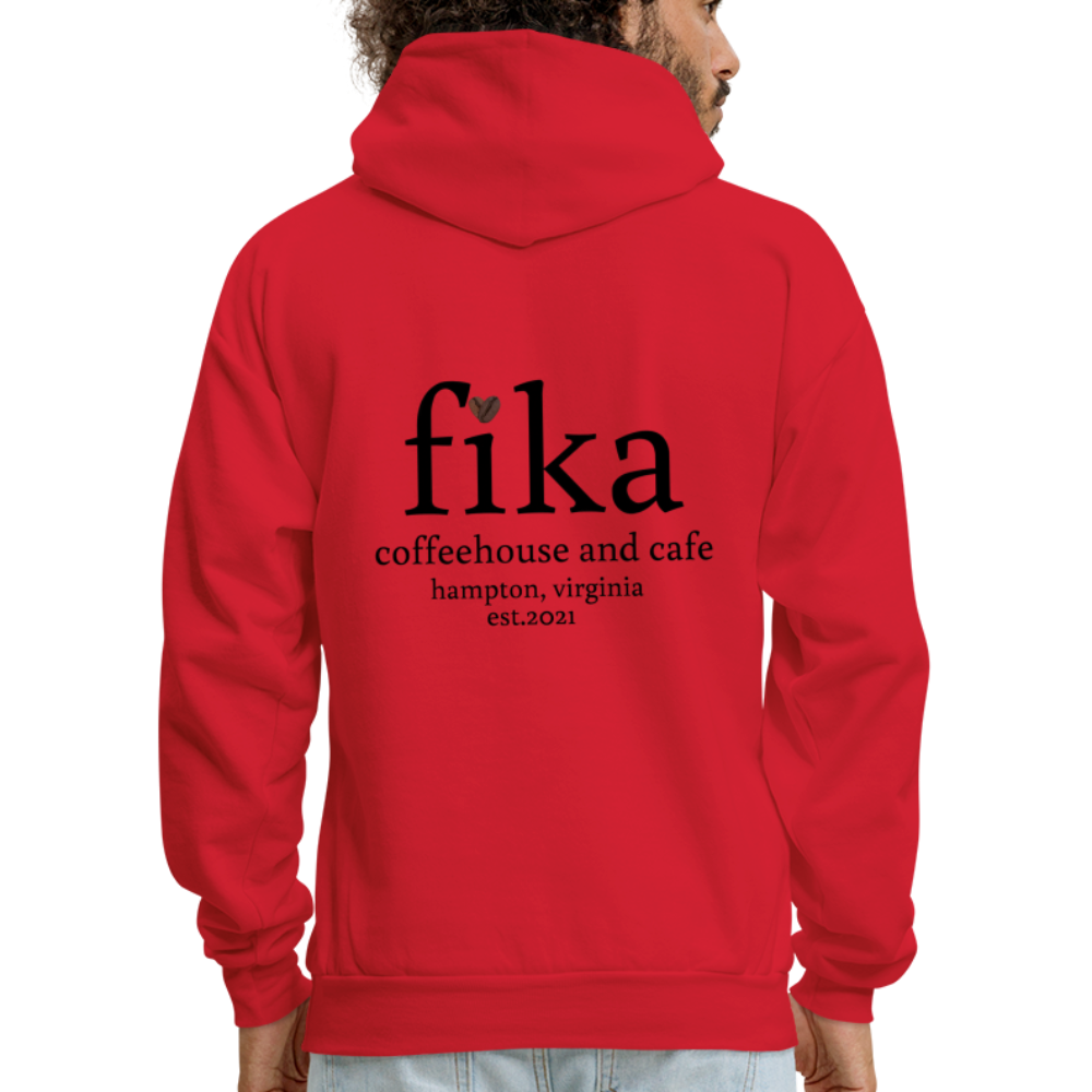 fika coffehouse & cafe pullover sweatshirt - red