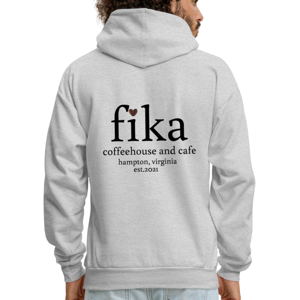 fika coffehouse & cafe pullover sweatshirt - ash 