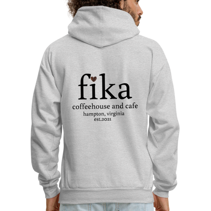 fika coffehouse & cafe pullover sweatshirt - ash 
