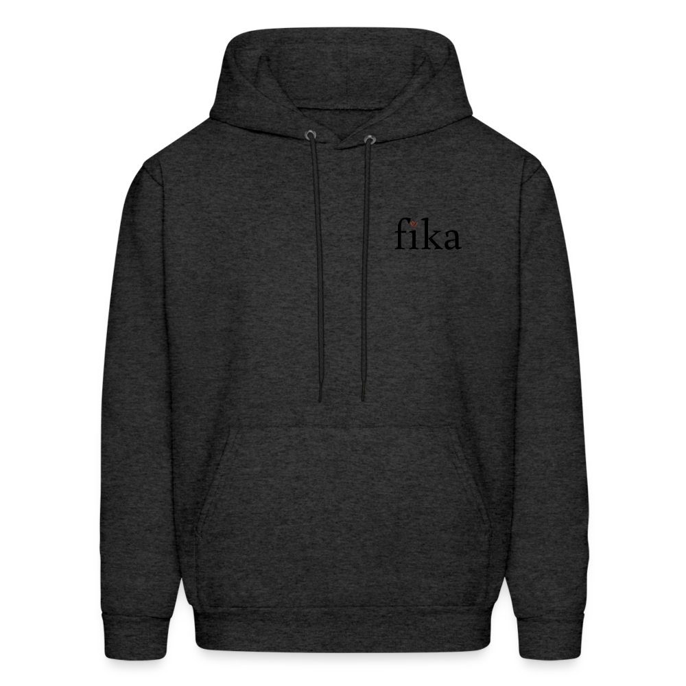 fika coffehouse & cafe pullover sweatshirt - charcoal grey