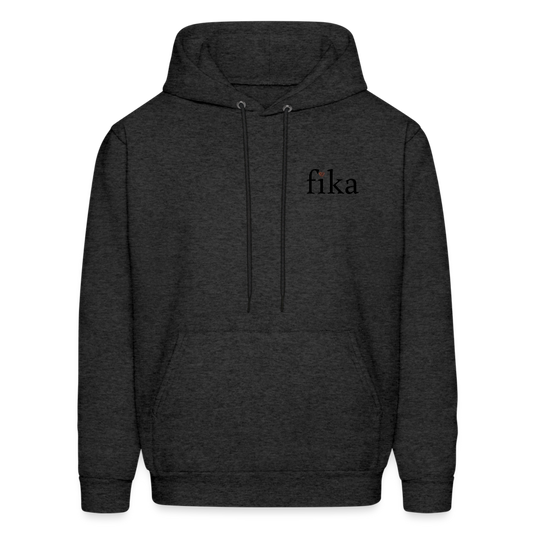 fika coffehouse & cafe pullover sweatshirt - charcoal grey