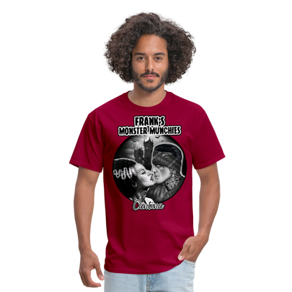 Frank's Monster Munchies Adult T-shirt - dark red
