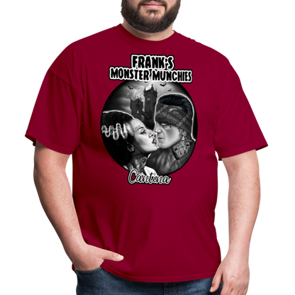 Frank's Monster Munchies Adult T-shirt - dark red