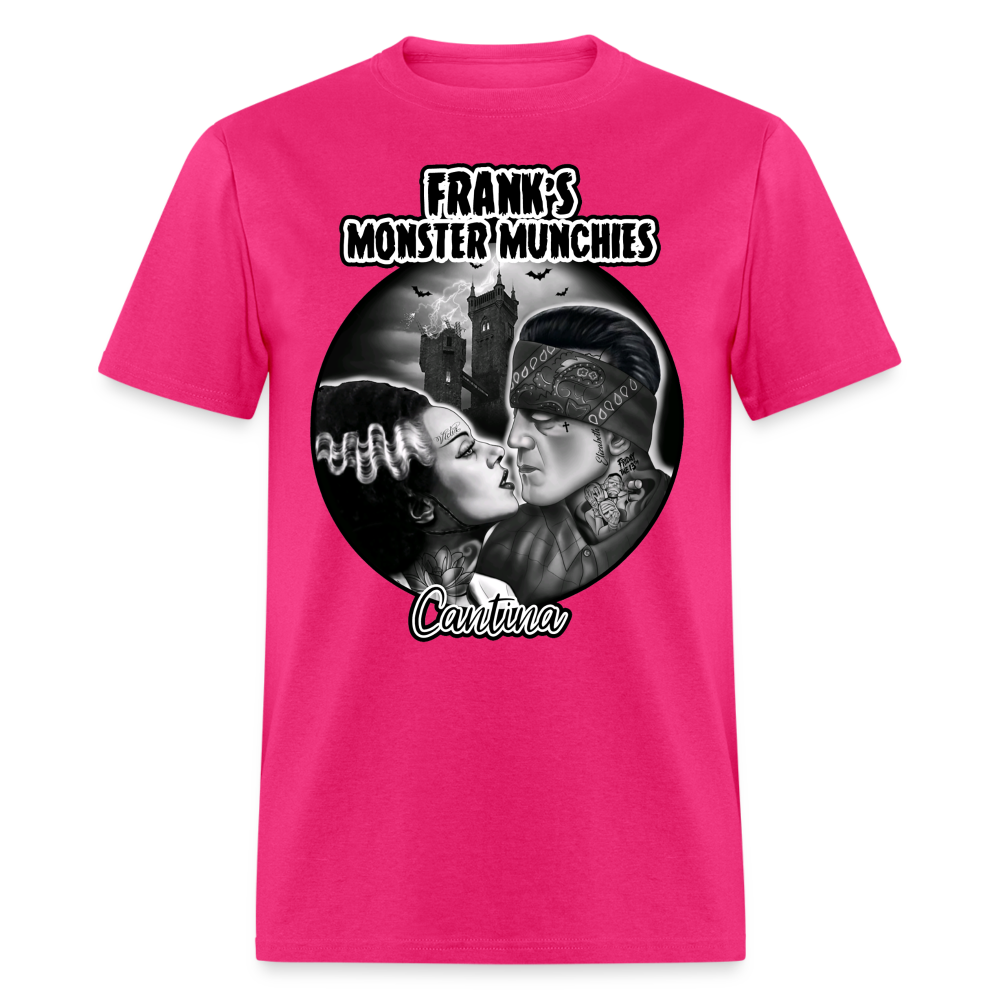 Frank's Monster Munchies Adult T-shirt - fuchsia