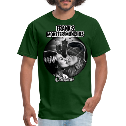 Frank's Monster Munchies Adult T-shirt - forest green